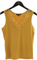 Tramontana Top V-Neck Lace Honey - M