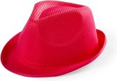 8x stuks rood carnaval/verkleed gleufhoedje voor kinderen - kinder hoeden