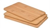 Set de 9x planches de service en bois de bambou / planches à découper / planches à pain 22 cm - planches à découper / planches de service
