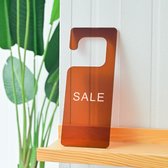 Sale Hanger Bruin Uitverkoop Kledingwinkel Winkel Bord Acryl Plexiglas Kledinghanger