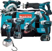 Makita DLX6011 18V Li-Ion Accu 6-Delige Combiset (3x 3.0Ah accu) in Tas