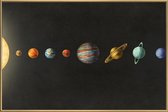 JUNIQE - Poster met kunststof lijst Solar system -20x30 /Kleurrijk