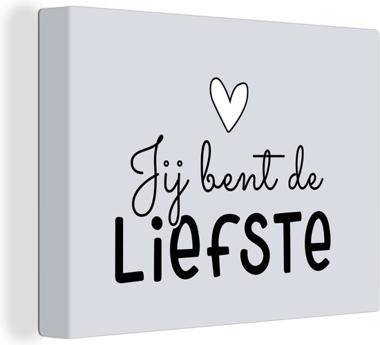 Tableau sur toile Citations - Dictons - Tu es le plus doux - Amour - 160x120 cm - Décoration murale XXL