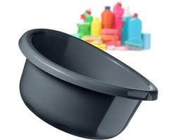 Plastic kom - Universele bak - Huishoudelijke taken - Ergonomische vorm - 1.9 liter - Antraciet