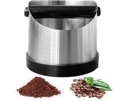 Dailygoods- Knock Box - Roestvrij Stalen Koffie Grounds Container - Koffie Strainer Houder - Barista Accessoires - Antislip Rubber Coating - Gemakkelijk te Reinigen - Koffiecontainer