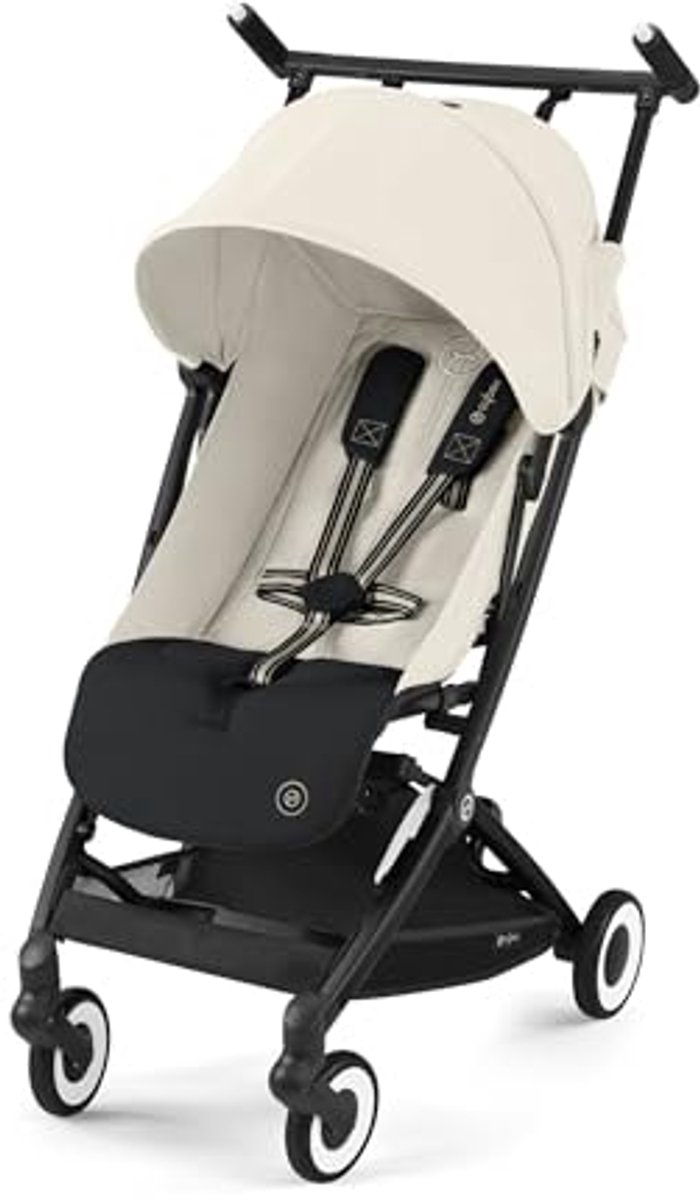 Kinderwagen Libelle - Lichtgewicht buggy - Compact reizen - One-Pull-harnas - 5.9 kg - Canvas Wit
