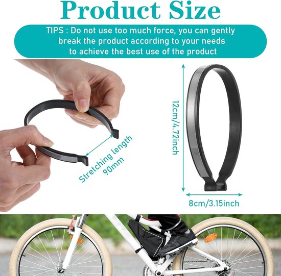 4 Stuks reflecterende broekklemmen voor fiets - universele broekklemmen voor fietsers - broekbescherming - fietsklem voor broeken - reflecterende gecoat - reflecterend（Grijs） van Merkloos — afbeelding 4