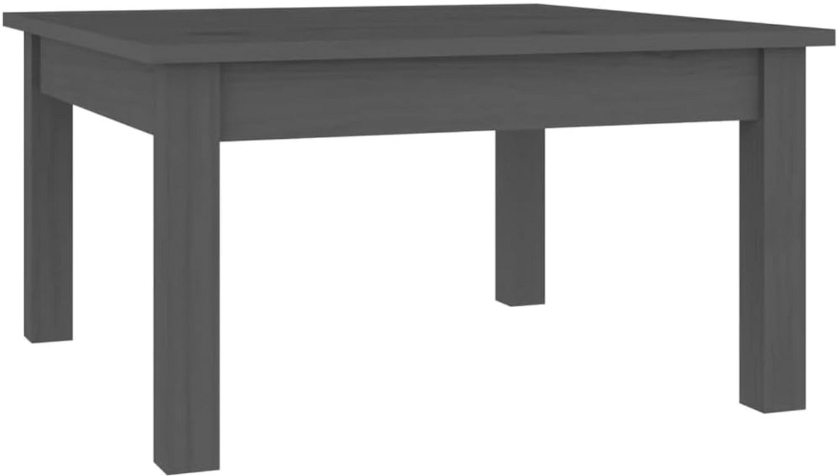 Koffietafel Hout - Salontafel - Woonkamer Inrichten - Massief Vurenhout - 55x55x30 cm - Grijs