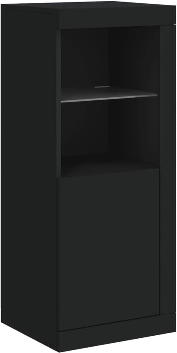 Dressoir met verlichting - Buffetkast Opbergkast - Woonkamer Organisatie - RGB LED verlichting - 41x37x100 cm - Zwart