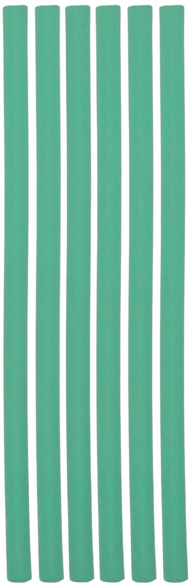 Store_8 - Set van 6 papilottenrollers - Flexibele krulspelden - Eenvoudig in gebruik - Mintgroen - Krullend haar - Geschikt voor alle haartypes - K...