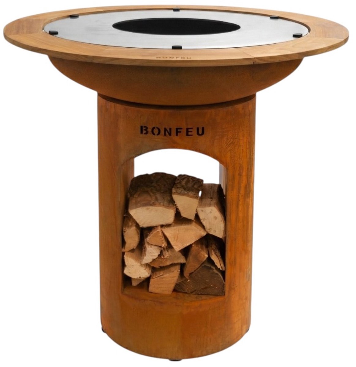 BonFeu BonTeak Guard Ring voor BonBiza - Teakhouten Zijtafel - Barbecue Accessoires - Extra Werkruimte