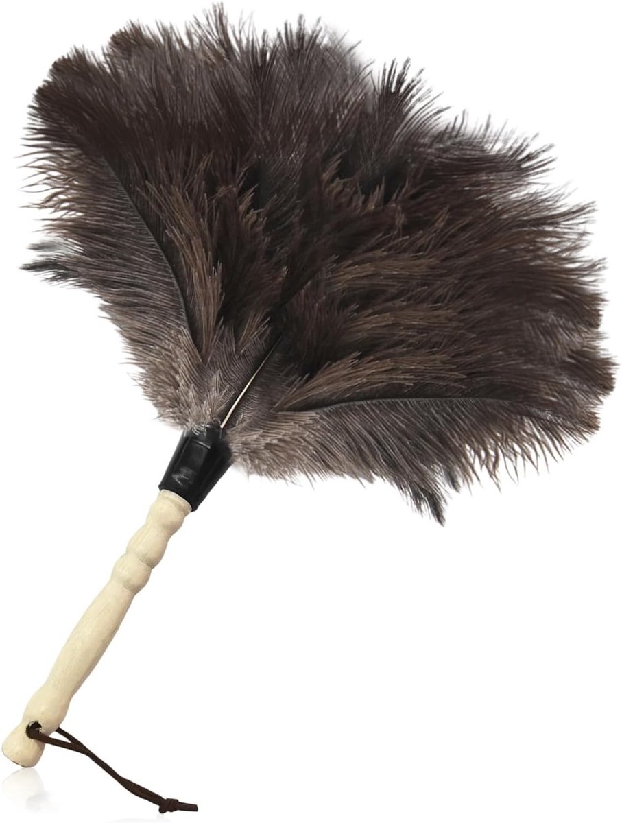 Veerstofdoek met houten handvat - Ideaal voor het schoonmaken van meubels en delicate oppervlakken