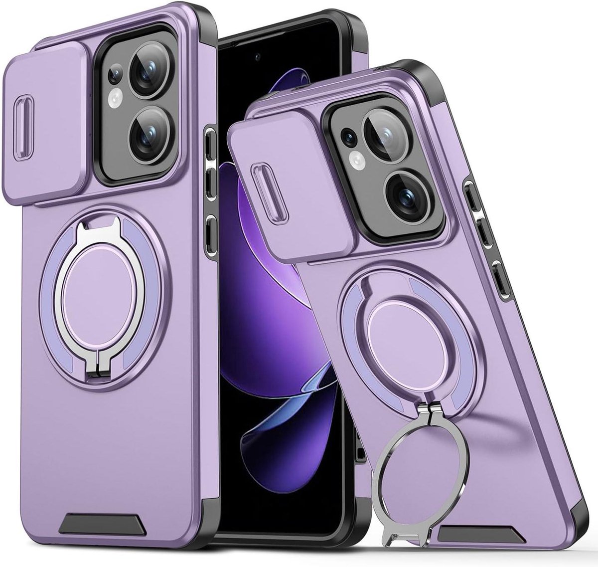 Telefoonhoesje - Hoesje Telefoon Beschermhoes - Bescherming Telefoon - Schuifbare Camera Cover - N.v.t. - Paars