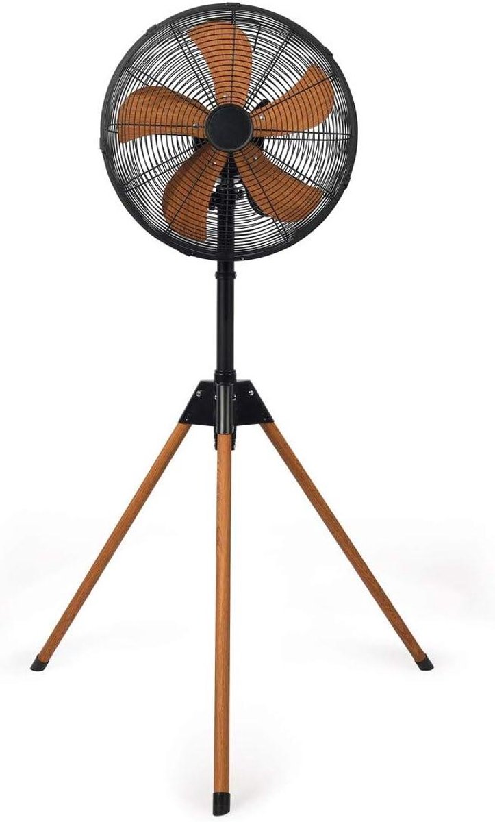 Statiefventilator, 3 ventilatorsnelheden, kantelbare kop.