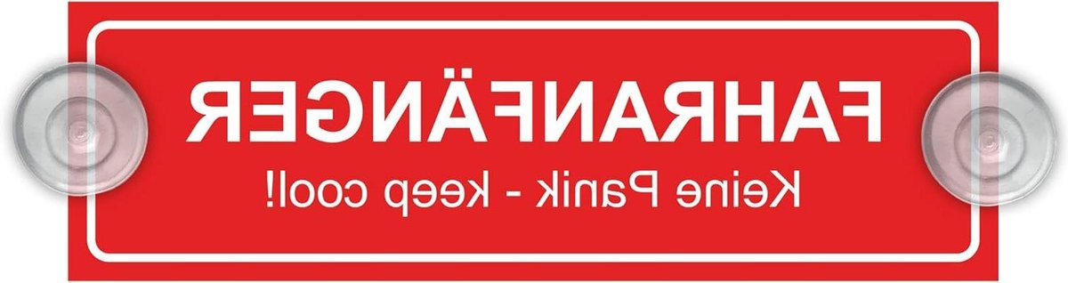 Inzetbord Auto - Beginnersbord Raam - Autoruit Markering - Aluminium Composiet - 20 x 6 cm - Wit