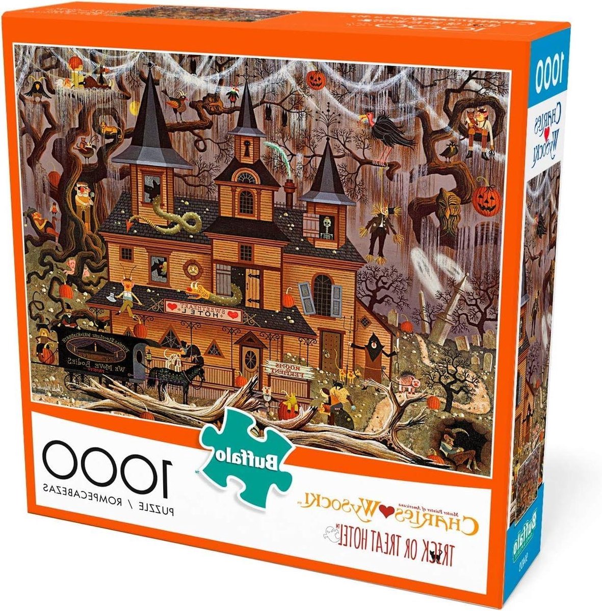 Buffalo Games - Charles Wysocki - Trick or Treat Hotel - 1000 Piece Jigsaw Puzzle