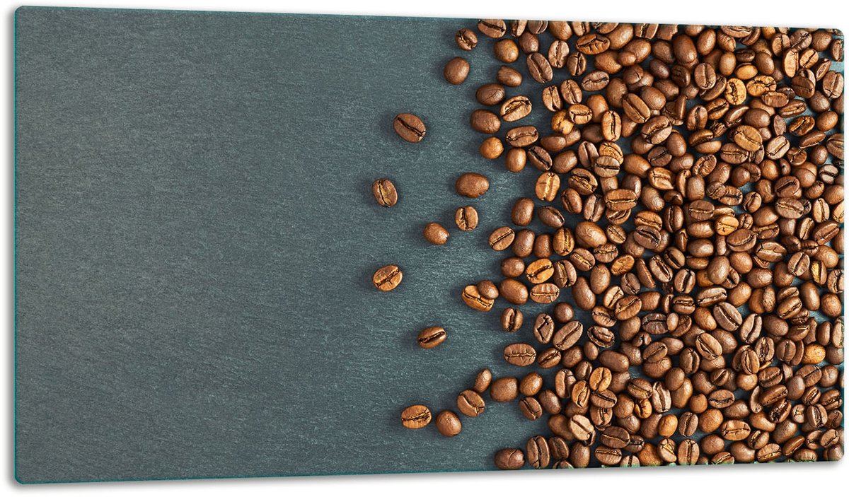 TMK ArtDeko - Glazen Snijplank - 52x30 cm - Inductie - Koffie Motief