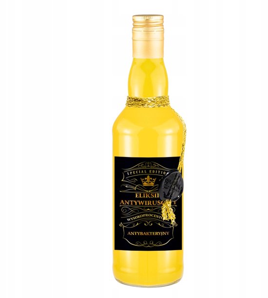 Bimberek - Decoratieve Fles - 500ML - Elixer Antiviraal - Gesmolten Glas - Inclusief Dop van Bimberek — afbeelding 3