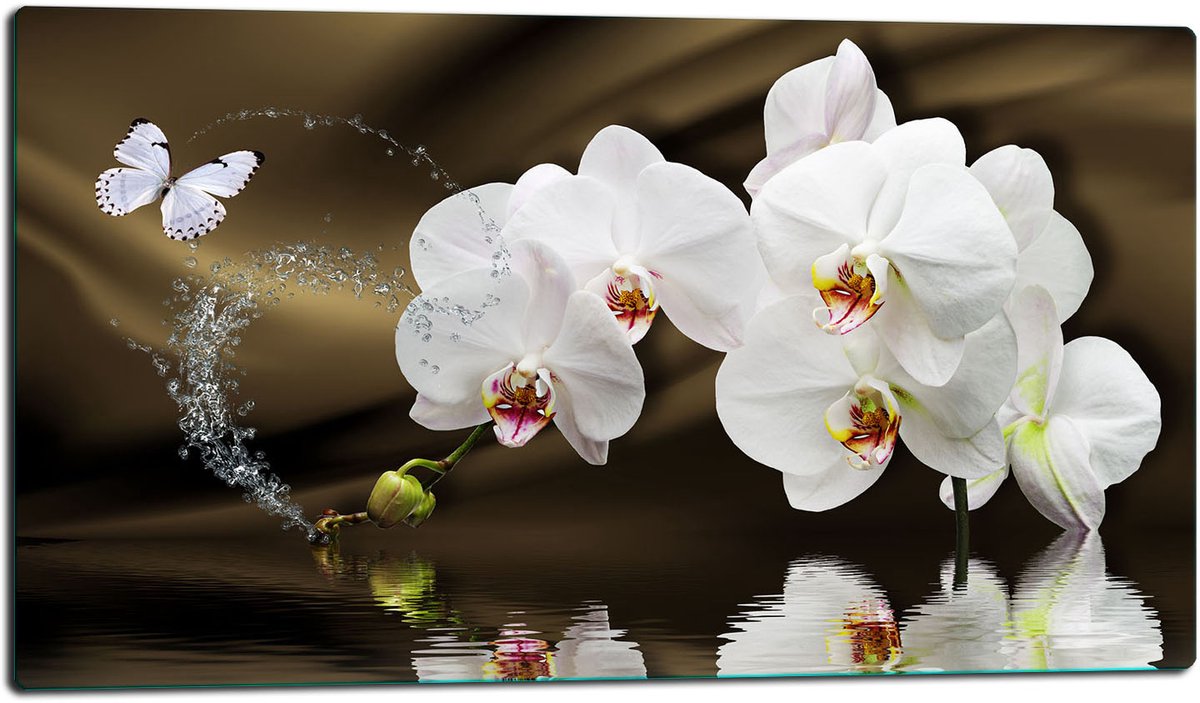 TMK ArtDeko - Snijplank - Glas - 52x30cm - Bloemen