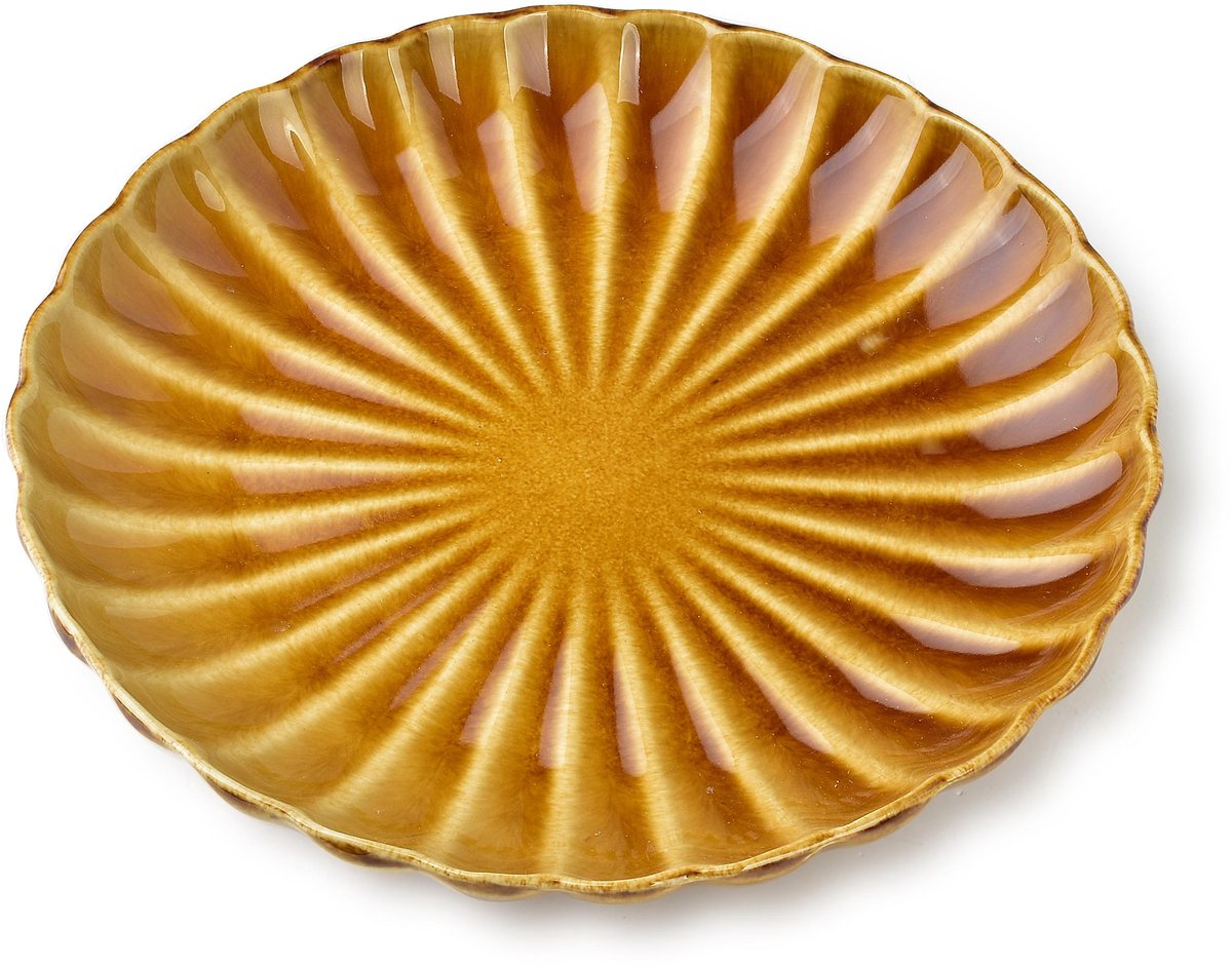 Evie Honey Porseleinen Dessertbord - 20,5 cm - Honingkleurig