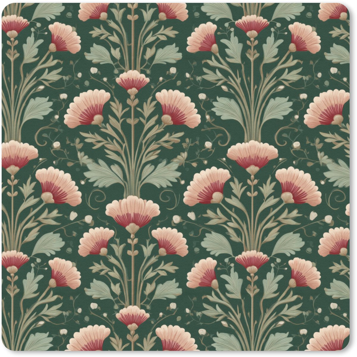 Muismat 30x30 cm - Mousepad Patroon - Botanisch - Kleurrijk - Muismatten