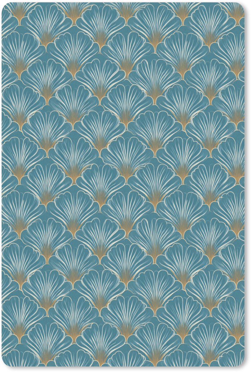 Muismat 13x20 cm - Mousepad Symmetrisch - Patroon - Blauw - Muismatten