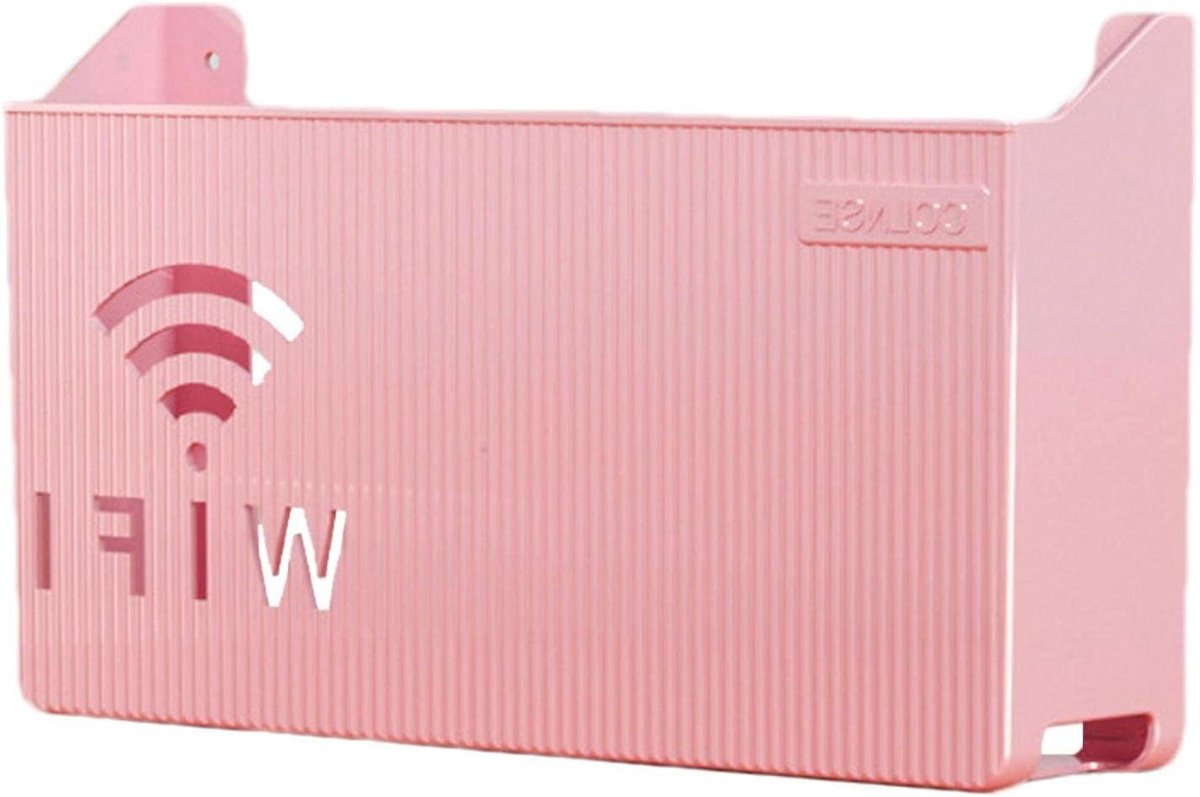 WiFi-router opbergrek, wandgemonteerde wifi-boxen voor thuis - thuisrouterdozen, decoratieve routerorganisatordoos voor woonkamer, geen ponsen ABS draadloos routerrek voor woonkamer