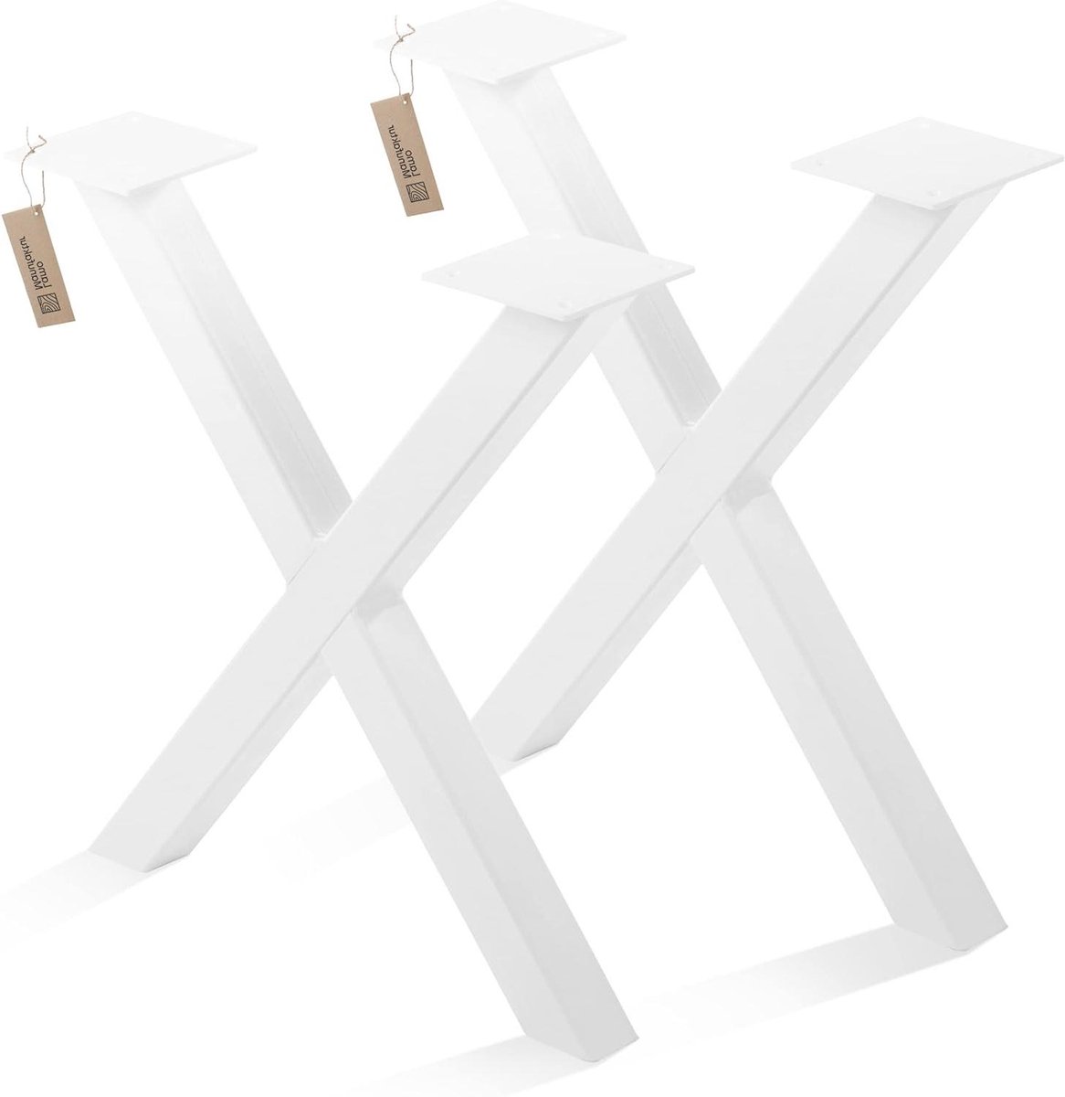 Tafelpoten Set - Salontafelpoten X-vorm - Meubels Maken - 100% Handgemaakt - 40x43 cm - Wit