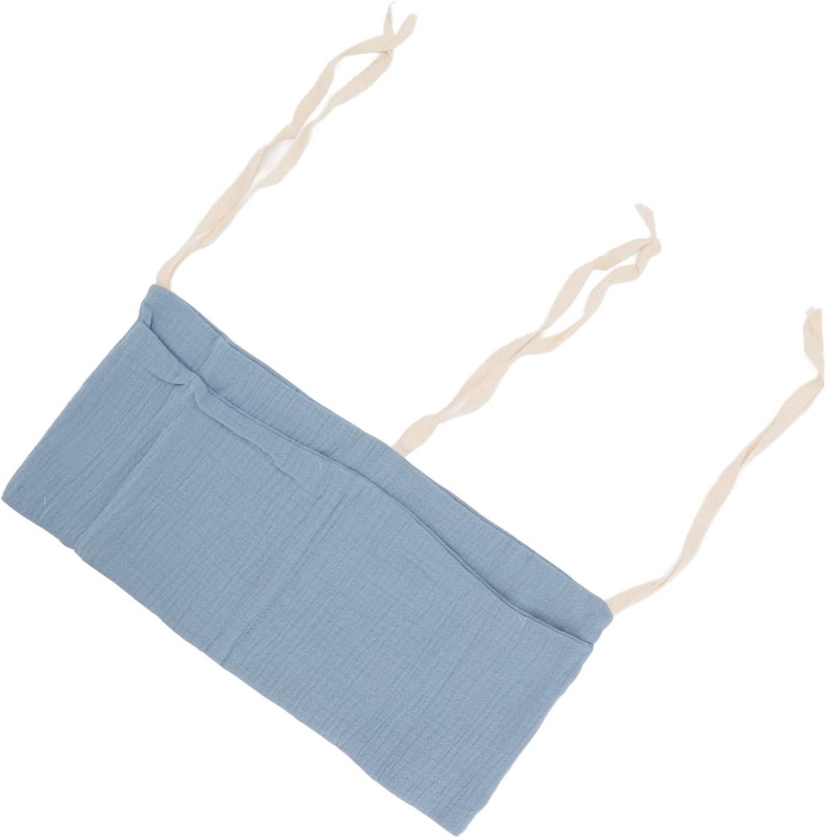 Babybed Opbergtas - Baby Organizer Bed - Babykamer Organiseren - Verstelbare Riem - 2 Zakken - Donkerblauw