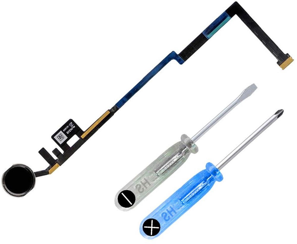 Home Button iPad - Vervangende Knop - Tablet Reparatie - Inclusief Gereedschap - 97 inch - Zwart