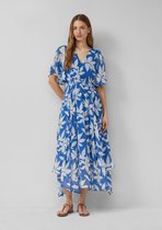 s.Oliver - female - Chiffon maxi-jurk met gesmokte taille
