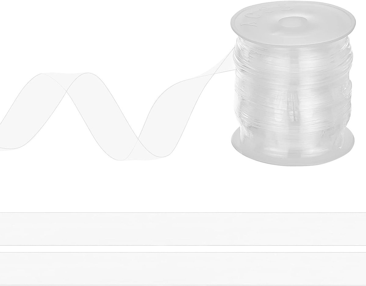 10m Duidelijke Elastische Band van 15mm Breed voor DIY Schouderbeha en Kledingprojecten, Lichtgewicht en Transparant voor Creatieve Naaiprojecten