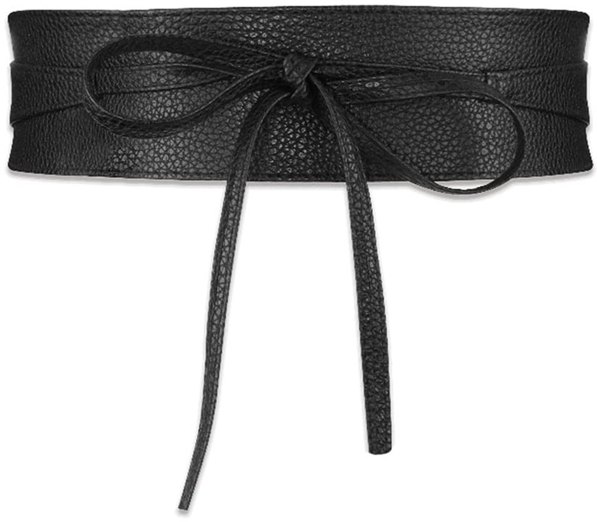 ONF3 - Corset Tailleband - Retro Heupgordel - Boho-stijl - Zwart - PU Lederen Bandage - Perfect voor Halloween Kostuum - Dames