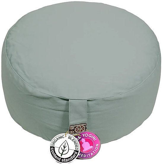 Meditatiekussen rond lichtturquiose – Yogi & Yogini — afbeelding 3
