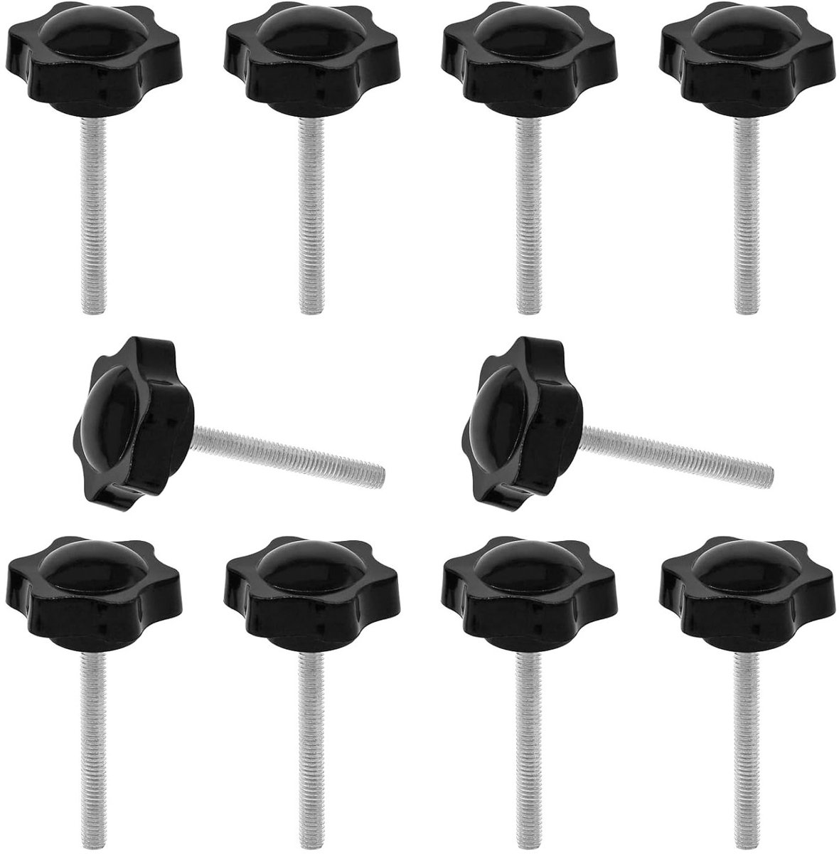 Set van 10 M6 x 50mm Stervormige Schroeven met Plastic Hoofd voor Mechanische Toepassingen en Vervangingen
