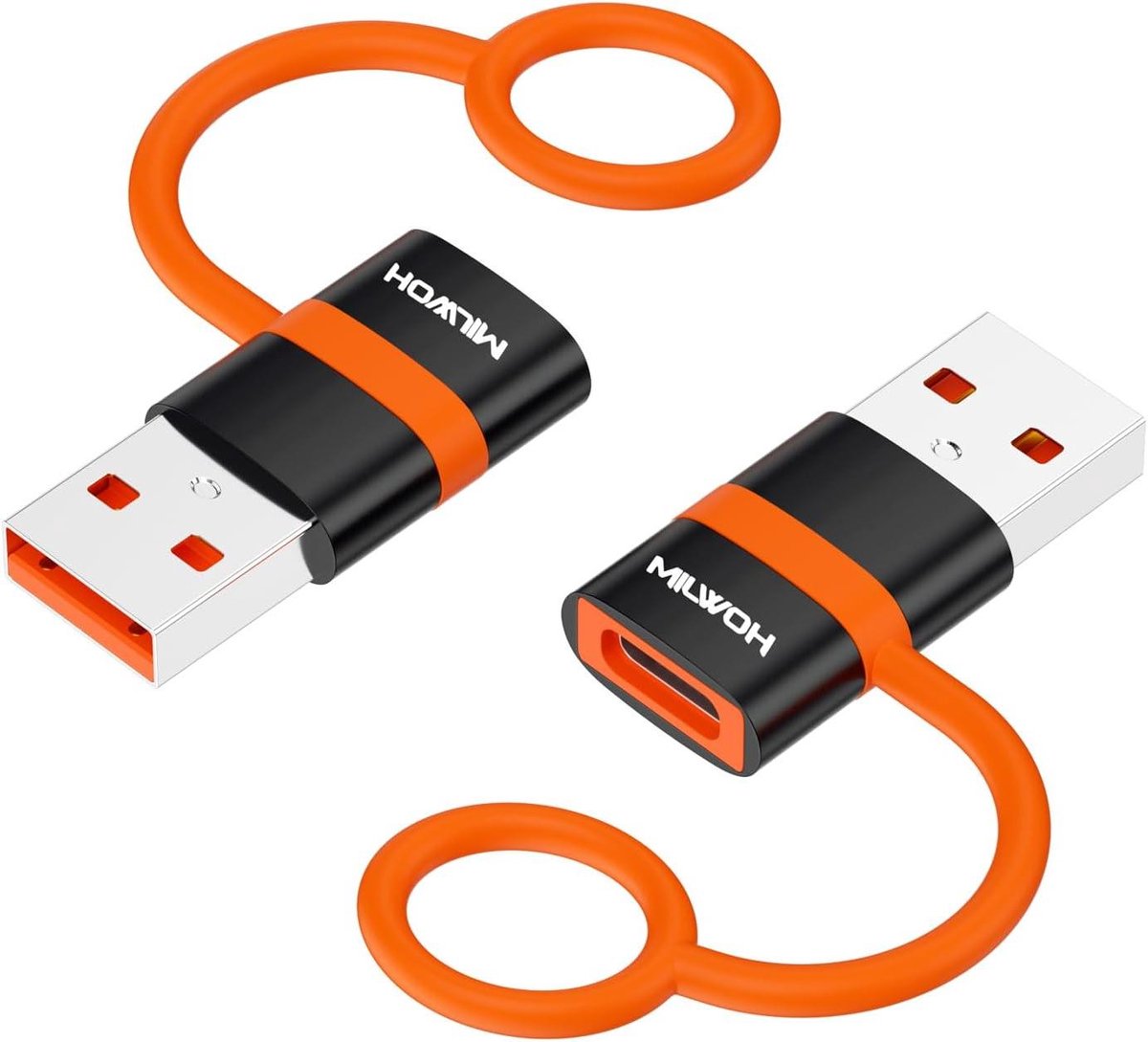 USB C Adapter - Type C naar USB - Snel Opladen - 5 Gbps Gegevensoverdracht - 2 stuks - Zwart