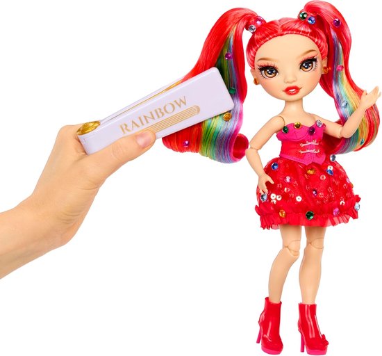 Modepop Vivienne Rouge - Poppenfiguur Stylingpop - Kinderen Spelen - Inclusief Bedazzling Tool - 28 cm - Rood — afbeelding 3