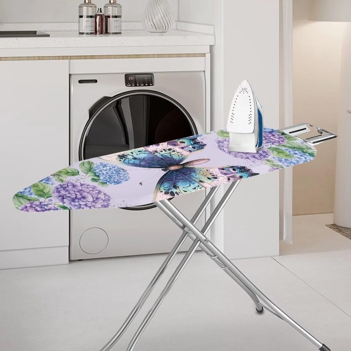 Strijkplankhoes - Beschermhoes - Strijkplezier - Elastische rand - Universeel - Boho Bloemen