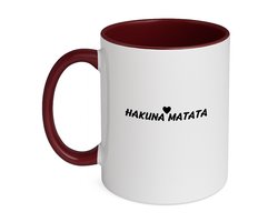 Hacebo® - hakuna matata koffiebeker bordeaux - Actrice - film fanaten - thee mok - koffie beker - Quote - koffiemok - 350 ML inhoud