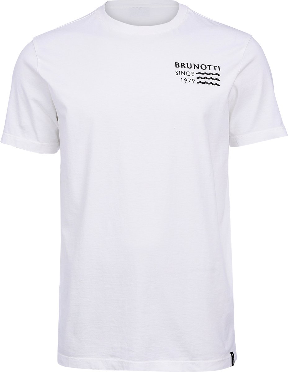 Brunotti Mennolo T-Shirt Snow 100% Katoen Regular Fit Crewneck M Wit