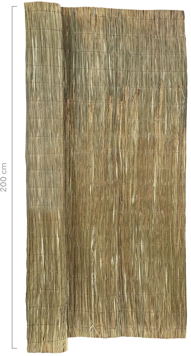 Masters of Bamboo® Stromat Eco - 300 x 200 cm - Natuurlijke schutting op rol - Tuinafscheiding van Stro