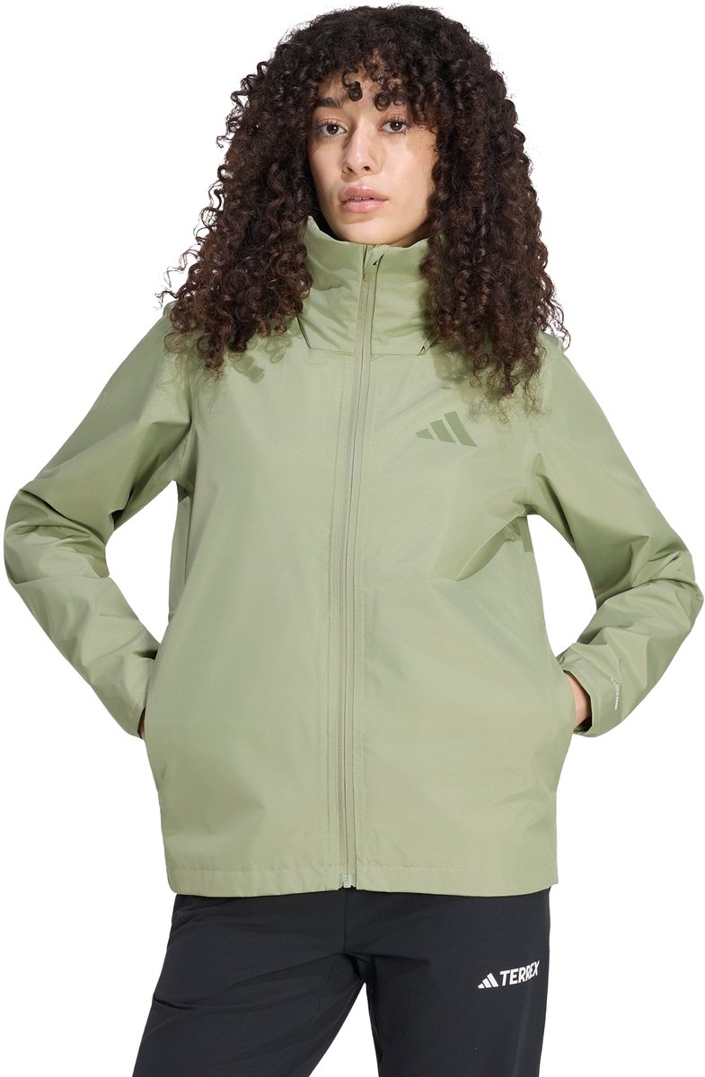 Adidas Terrex Terrex Multi Essentials 2 Layer Climaproof Regenjack Dames Groen