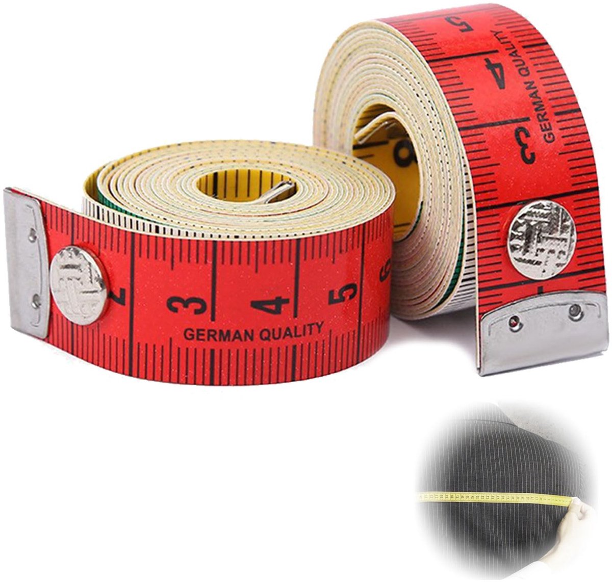SPHProducts - Soft Tape Measure - 180 cm Dubbelzijdig - Ideaal voor Naaiwerk - Handzaam formaat - Geschikt voor Dagelijks Gebruik - Nauwkeurige metinge...