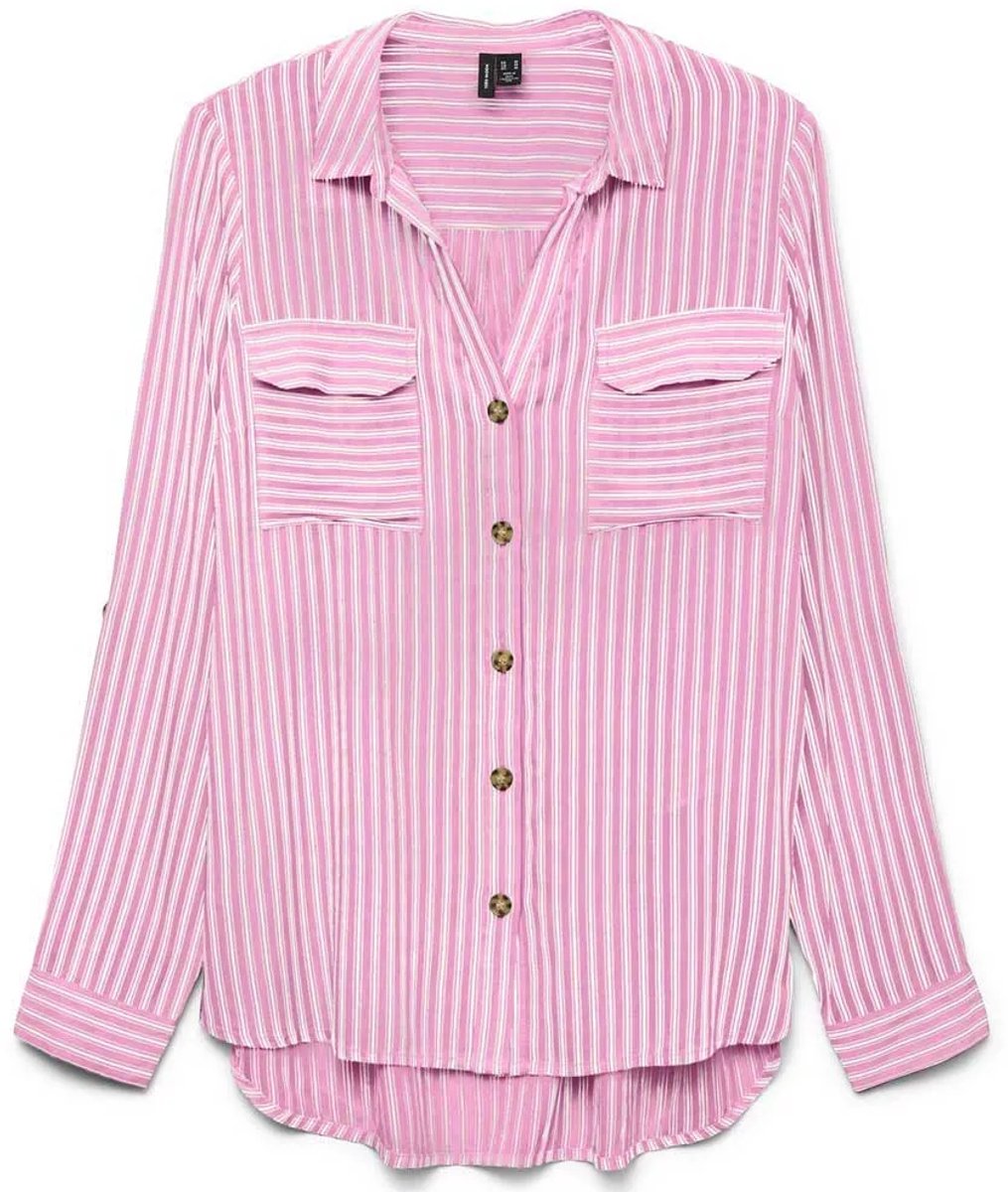 Vero Moda Bumpy New Overhemd Met Lange Mouwen Roze S Vrouw