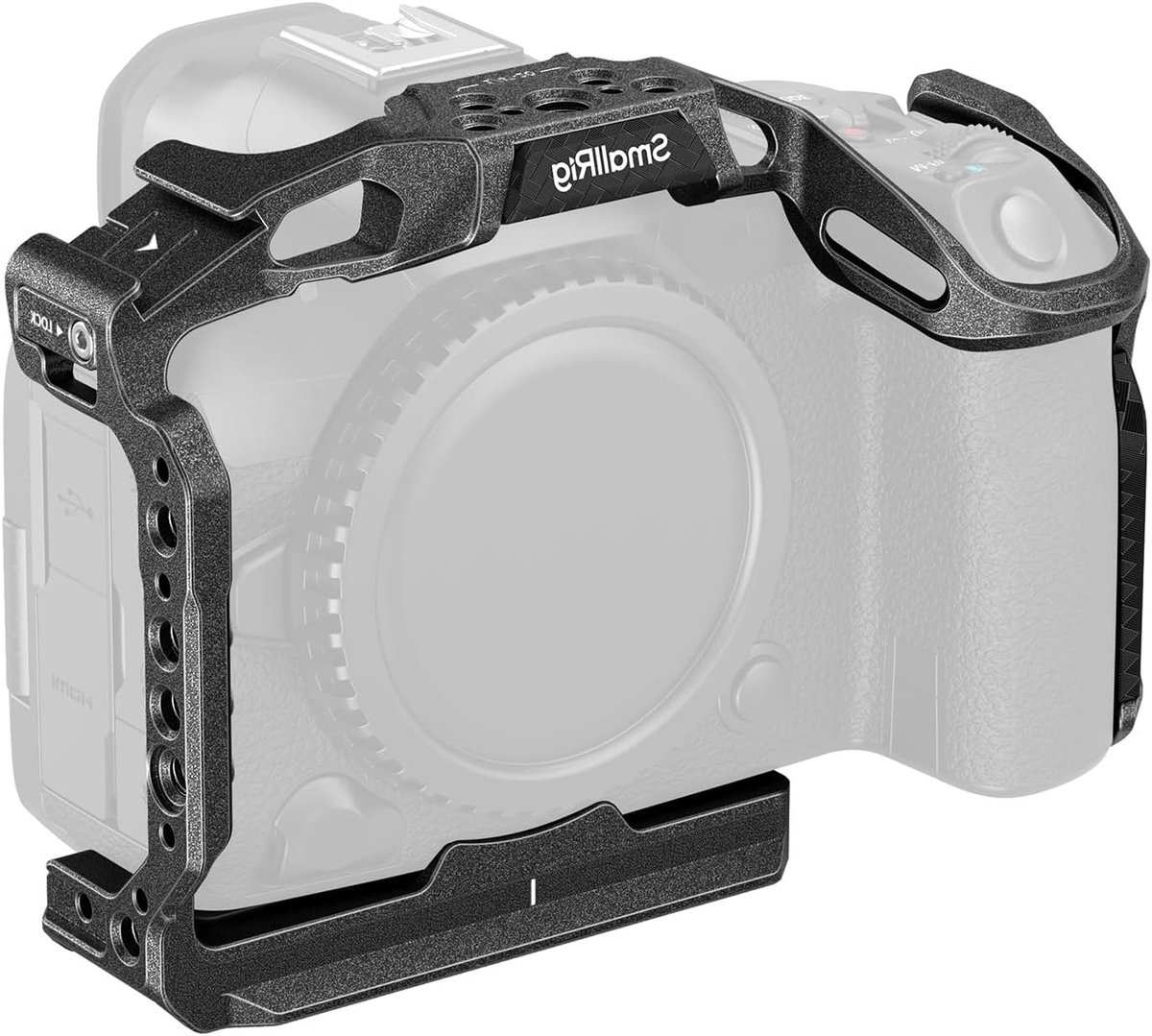 Camera Cage voor Canon EOS R5 Mark II van Aluminium, Met Koudschuh en Snelle Bevestiging voor Stabiliteit en Bescherming