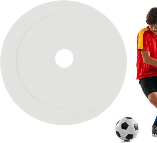 Sport Pylonen - Oefenmarkeringen Veld - Sport Training - Opvallende Kleuren - 15 Centimeter - Wit — afbeelding 4