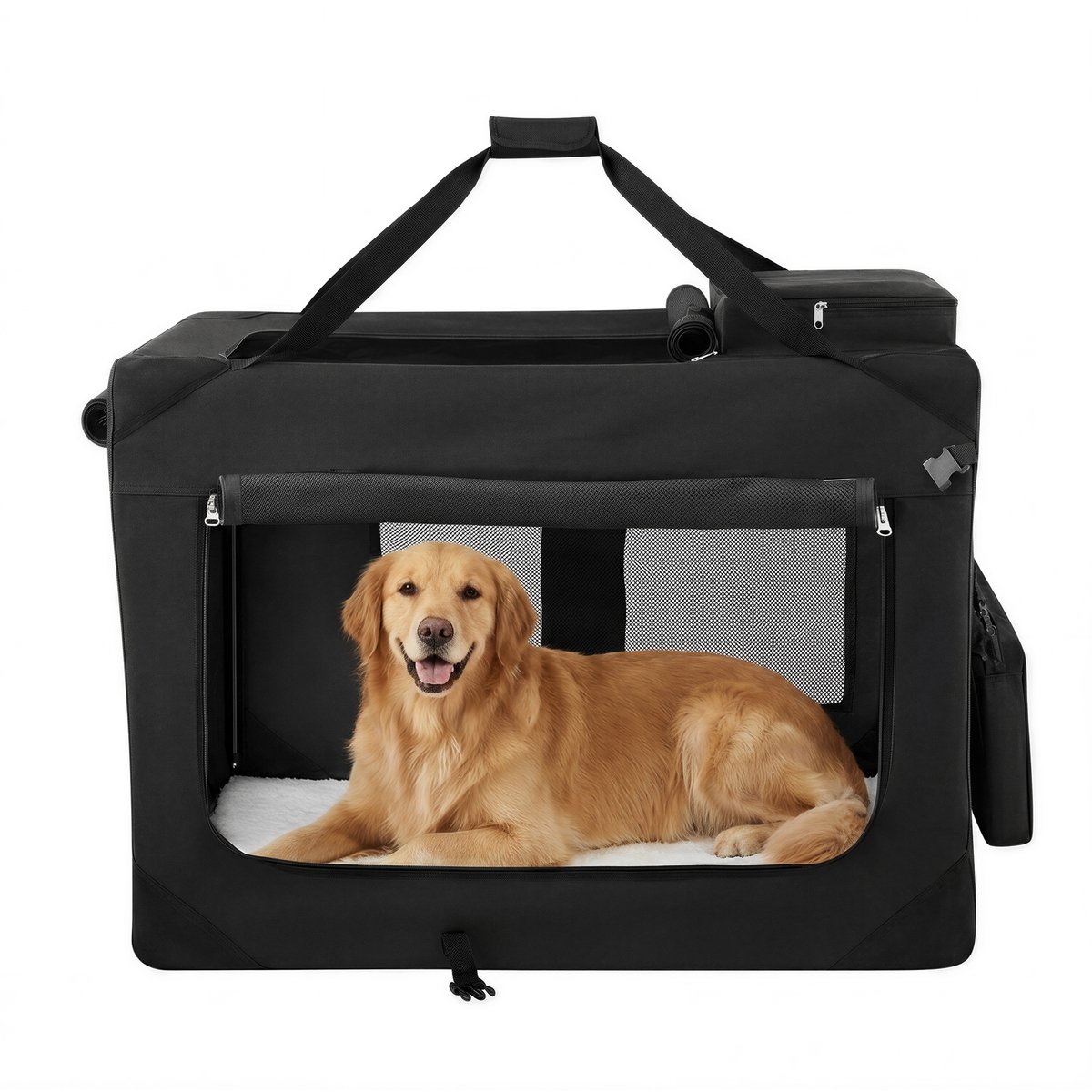 Feandrea - Hondenrugzak - Opvouwbare Hondenbox - Ademend Oxford Weefsel - Stevig Metalen Frame