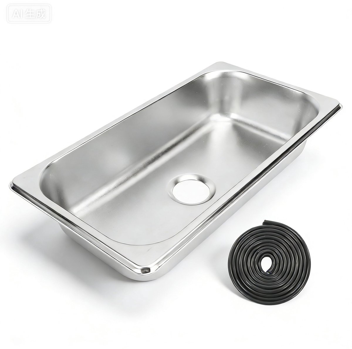 Stainless Steel Keukensink 12.8x6.93x2.56 inch - Onderbouw Handwasbak voor Caravan, Boot en Keuken