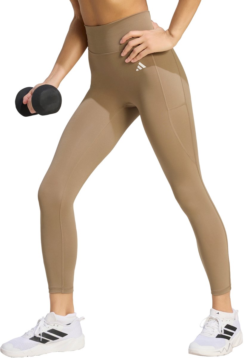 Adidas Performance Optimé Essentials No Front Rise Seam 7/8 Legging Dames Beige