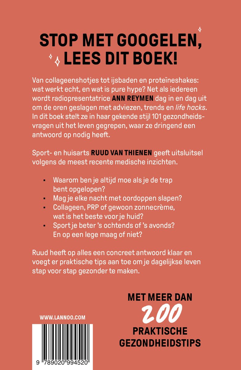 Gezonder zonder zever - back cover